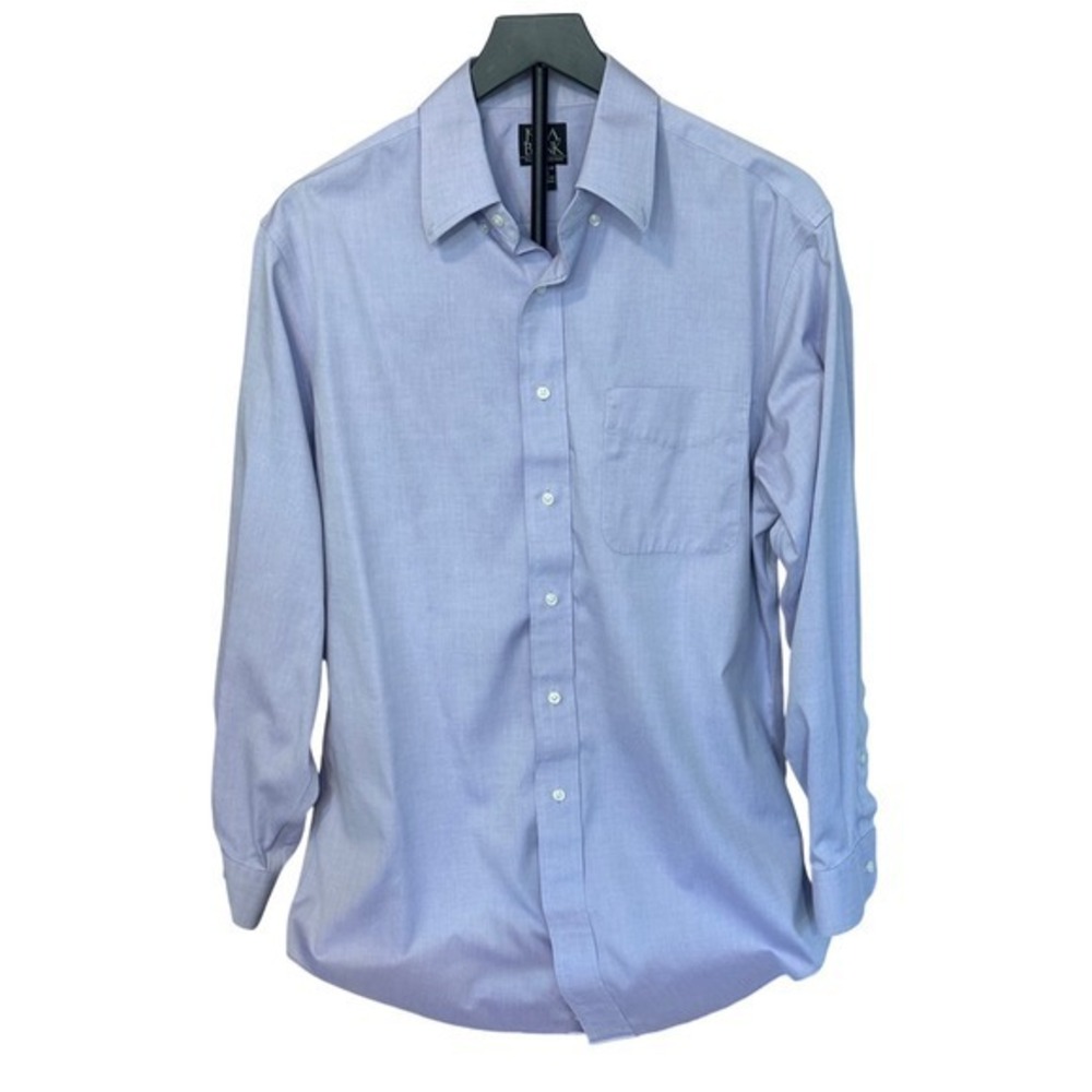 JOS A BANK Traveler's Collection Tailored Fit Dress Shirt 16 33 Purple Cotton